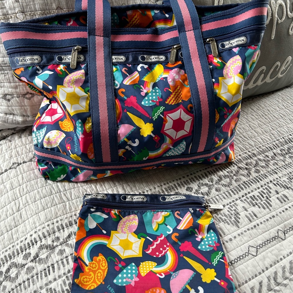 EUC Adorable beach print tote bag!